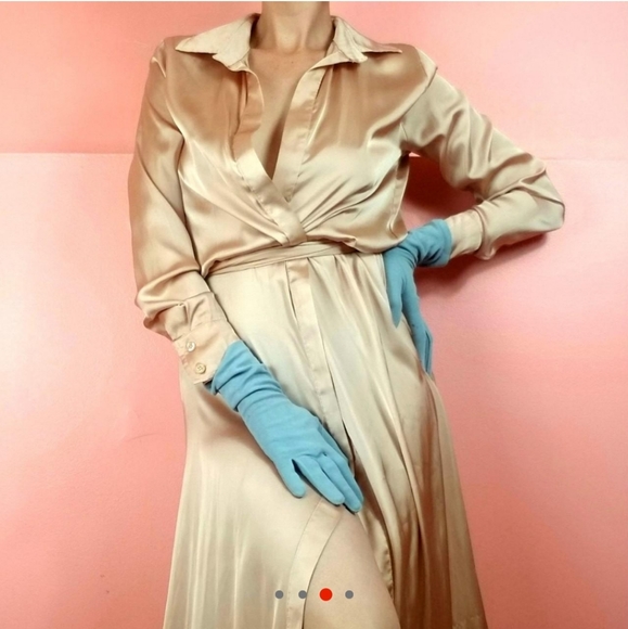 Cream Wrap Maxi Dress - Picture 2 of 3